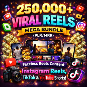 250,000+ Viral Reels Mega Bundle (PLR/MRR) Faceless Reels Content | Instagram Reels, TikTok & YouTube Shorts | Digital Download