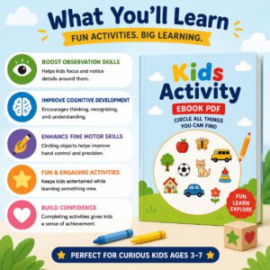 Kids Activity Ebook PDF – Circle & Learn Ages 3–5 🌟