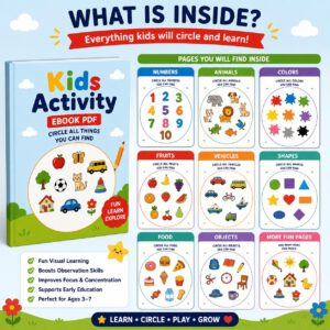Kids Activity Ebook PDF – Circle & Learn Ages 3–5 🌟
